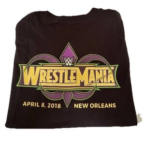 Wrestlemania 2018 New Orleans  T Shirt WWE Mens Size XL New Crew Shirt